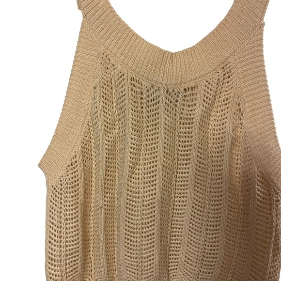 House of Morii open knit sweater tank cream small minimalist - Picture 3 of 8